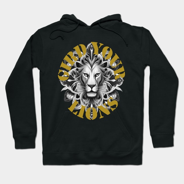 Gird Your Lions England Motivational Idiom Grey Hoodie by taiche